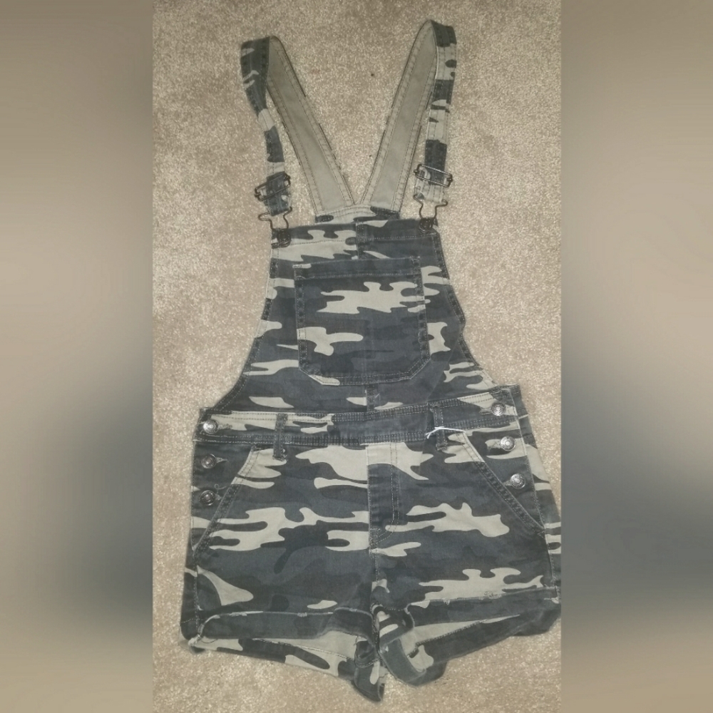 Camo Overall Shorts